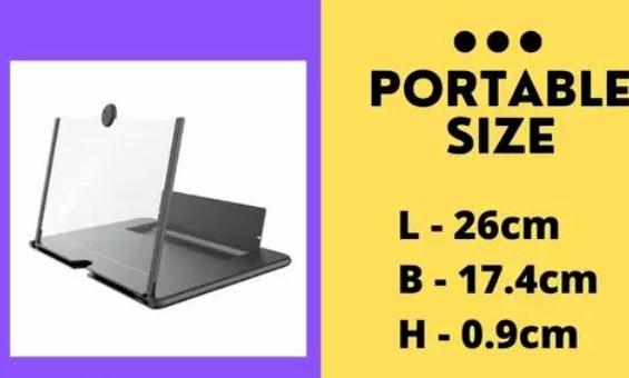 Mobile Phone Video 3D Screen Magnifier with Anti Scratch features