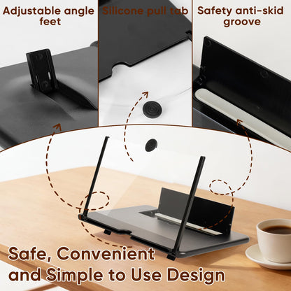 Mobile Phone Video 3D Screen Magnifier with Anti Scratch features