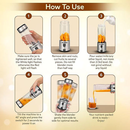 USB rechargeable mini juicer and blender