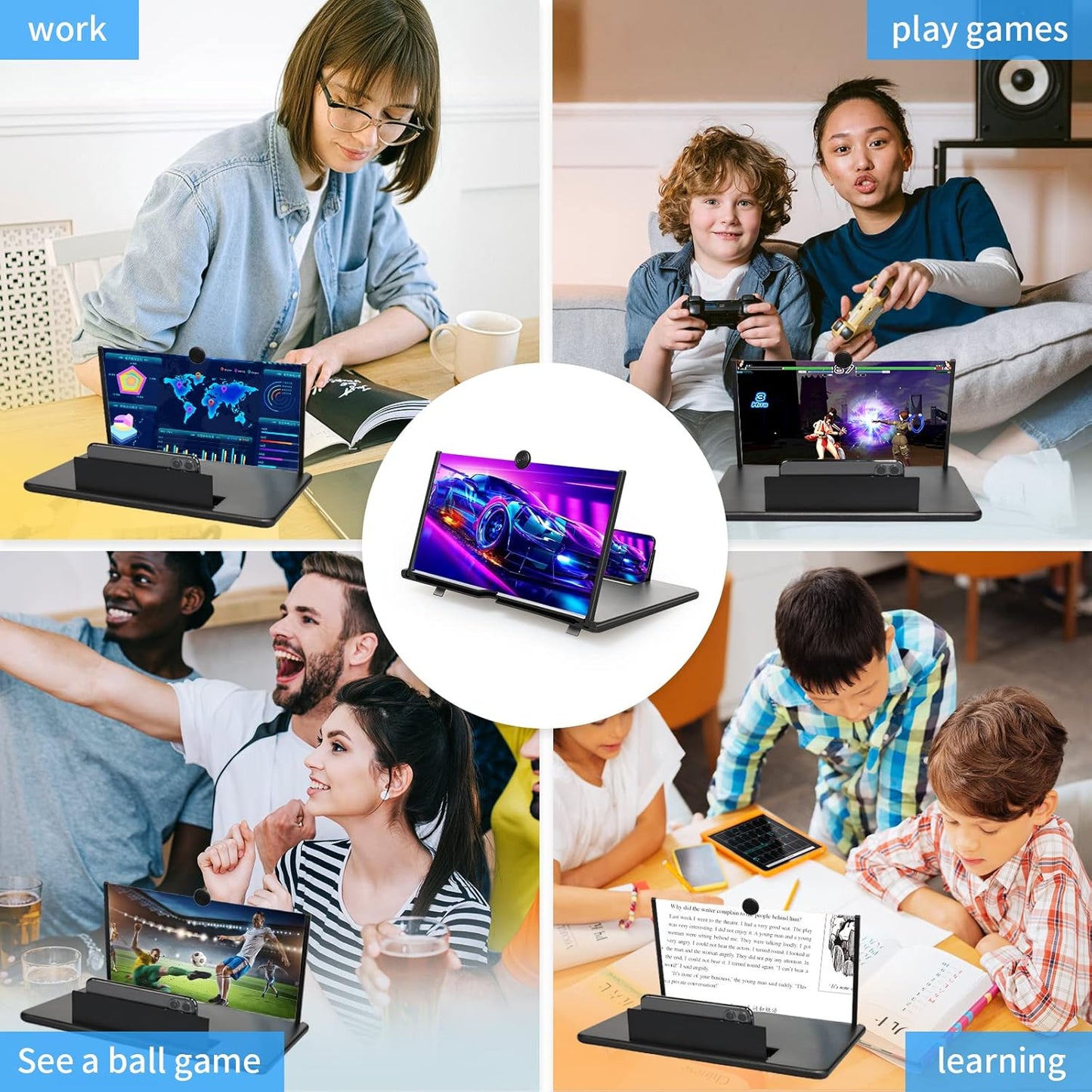 Mobile Phone Video 3D Screen Magnifier with Anti Scratch features